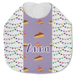 Happy Birthday Jersey Knit Baby Bib w/ Name or Text