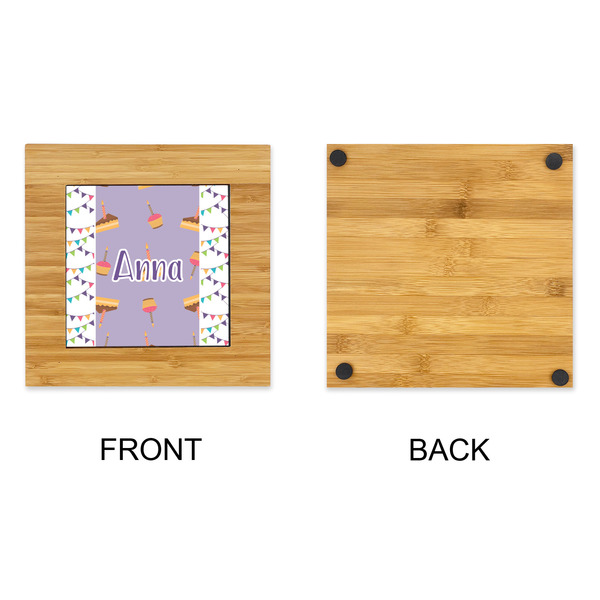 Happy Birthday Bamboo Trivet with 6" Tile - APPROVAL