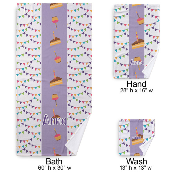 Happy Birthday Bath Towel Sets - 3-piece - Approval