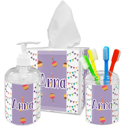 Happy Birthday Acrylic Bathroom Accessories Set w/ Name or Text