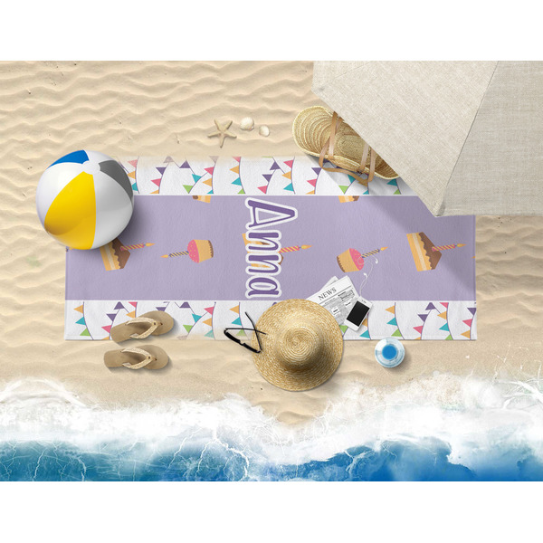 Happy Birthday Beach Towel Lifestyle