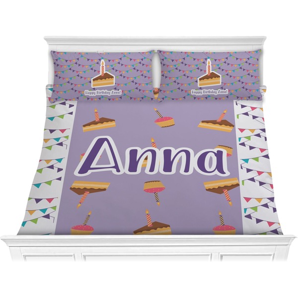 Custom Happy Birthday Comforter Set - King (Personalized)