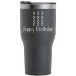 Happy Birthday RTIC Tumbler - Black - Engraved Front (Personalized)