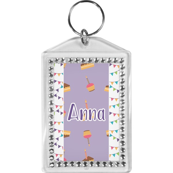 Custom Happy Birthday Bling Keychain (Personalized)