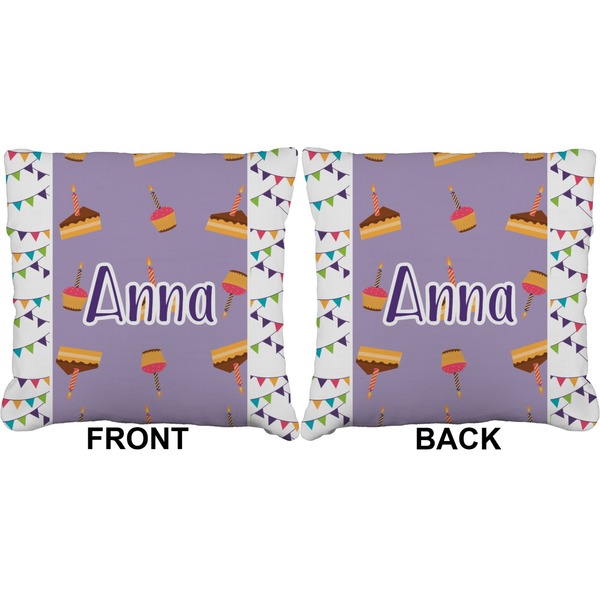 Happy Birthday Burlap Pillow Approval