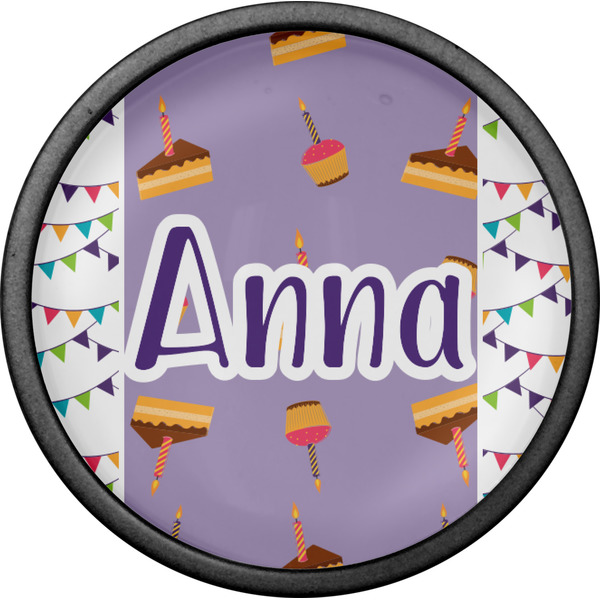 Happy Birthday Cabinet Knob - Black - Front