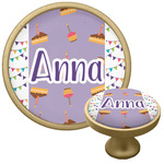 Happy Birthday Cabinet Knob - Gold (Personalized)