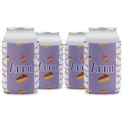 Happy Birthday Can Cooler (12 oz) - Set of 4 w/ Name or Text