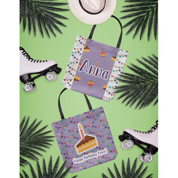 Happy Birthday Canvas Tote Lifestyle Front and Back