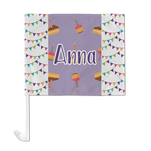 Happy Birthday Car Flag - Large - FRONT