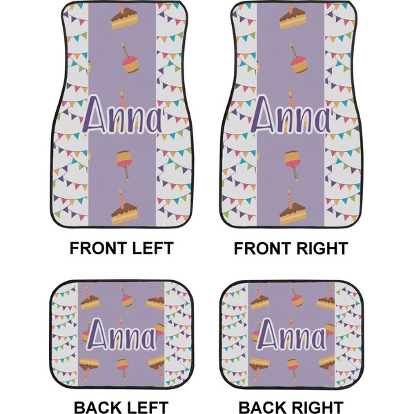 Happy Birthday Car Floor Mats Set (2F + 2B)