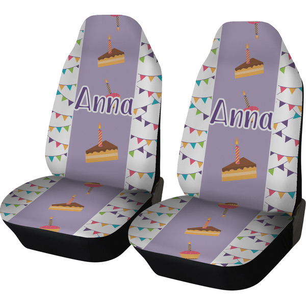 Custom Happy Birthday Car Seat Covers (Set of Two) (Personalized)