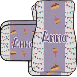 Happy Birthday Car Floor Mats Set - 2 Front & 2 Back (Personalized)