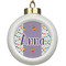 Happy Birthday Ceramic Ball Ornament (Personalized)