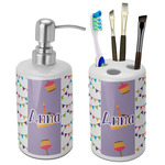 Happy Birthday Ceramic Bathroom Accessories Set (Personalized)