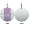 Happy Birthday Ceramic Flat Ornament - Circle Front & Back (APPROVAL)