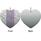 Happy Birthday Ceramic Flat Ornament - Heart Front & Back (APPROVAL)