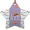 Happy Birthday Ceramic Flat Ornament - Star (Front)