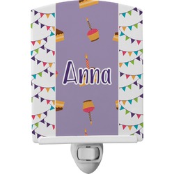 Happy Birthday Ceramic Night Light (Personalized)