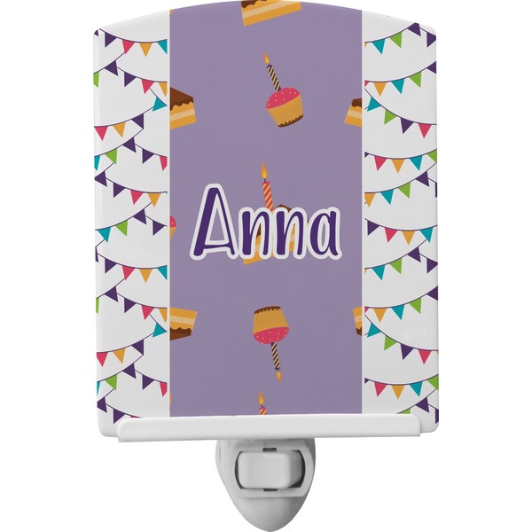 Custom Happy Birthday Ceramic Night Light (Personalized)