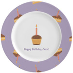 Happy Birthday Ceramic Dinner Plates (Set of 4) (Personalized)