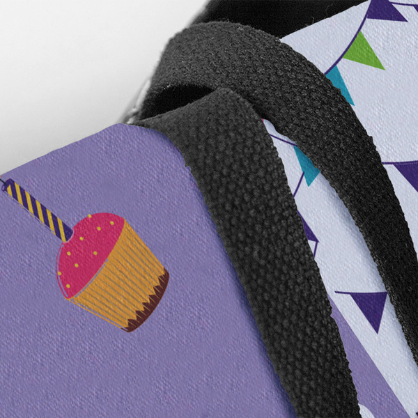 Happy Birthday Closeup of Tote w/Black Handles