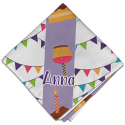 Happy Birthday Cloth Dinner Napkin - Single w/ Name or Text