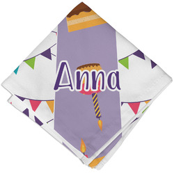 Happy Birthday Cloth Cocktail Napkin - Single w/ Name or Text