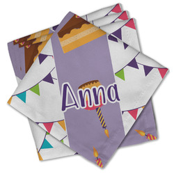 Happy Birthday Cloth Cocktail Napkins - Set of 4 w/ Name or Text