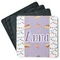Happy Birthday Square Rubber Backed Coasters - Set of 4 (Personalized)