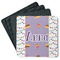 Happy Birthday Square Rubber Backed Coasters - Set of 4 (Personalized)