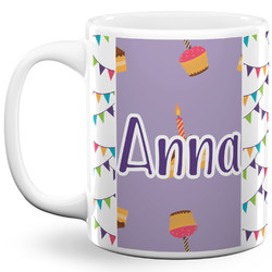 Happy Birthday 11 Oz Coffee Mug - White (Personalized)