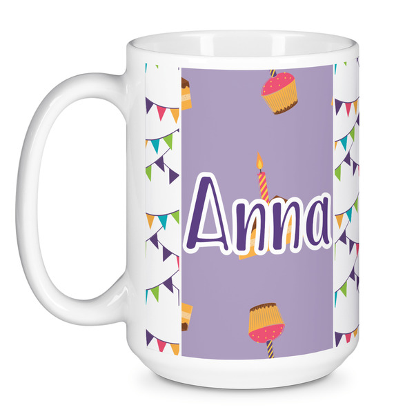 Happy Birthday Coffee Mug - 15 oz - White