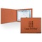 Happy Birthday Cognac Leatherette Diploma / Certificate Holders - Front only - Main