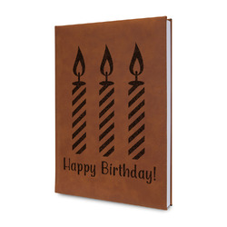 Happy Birthday Leatherette Journal - Double Sided (Personalized)