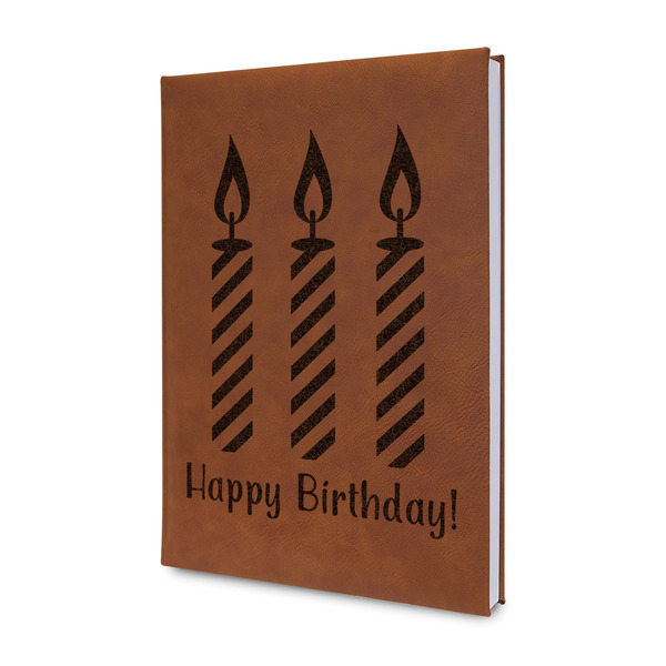 Custom Happy Birthday Leatherette Journal - Double Sided (Personalized)
