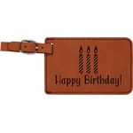 Happy Birthday Leatherette Luggage Tag (Personalized)