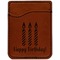 Happy Birthday Cognac Leatherette Phone Wallet close up
