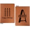 Happy Birthday Cognac Leatherette Portfolios with Notepad - Large - Double Sided - Apvl
