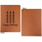 Happy Birthday Cognac Leatherette Portfolios with Notepad - Large - Single Sided - Apvl