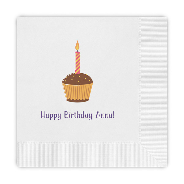 Custom Happy Birthday Embossed Decorative Napkins (Personalized)