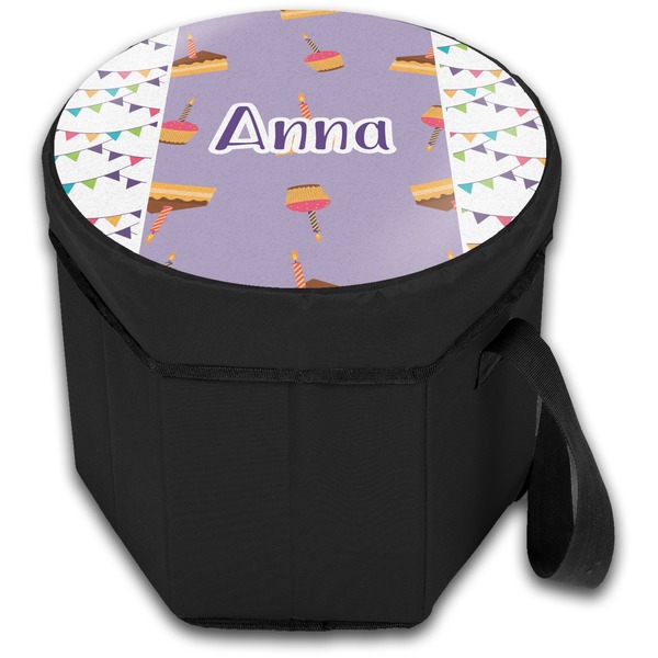 Happy Birthday Collapsible Personalized Cooler & Seat (Closed)