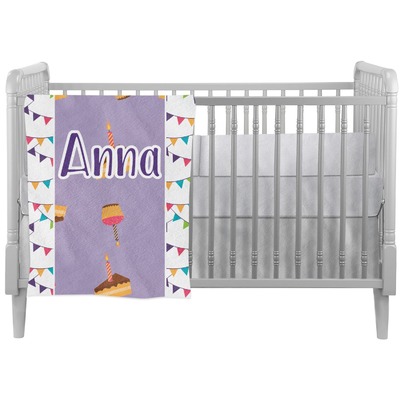 Happy Birthday Crib Comforter / Quilt (Personalized)