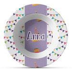 Happy Birthday Plastic Bowl - Microwave Safe - Composite Polymer (Personalized)