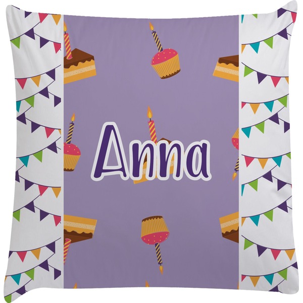 Custom Happy Birthday Decorative Pillow Case (Personalized)