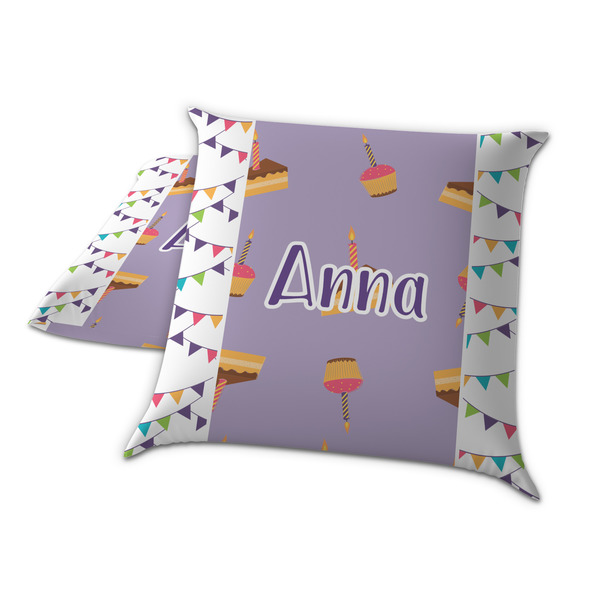 Happy Birthday Decorative Pillow Case - TWO
