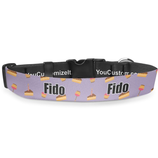 Custom Happy Birthday Deluxe Dog Collar - Double Extra Large (20.5" to 35") (Personalized)