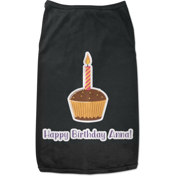Custom Happy Birthday Black Pet Shirt - M (Personalized)