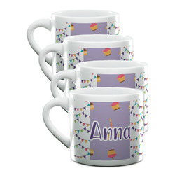 Happy Birthday Double Shot Espresso Cups - Set of 4 (Personalized)