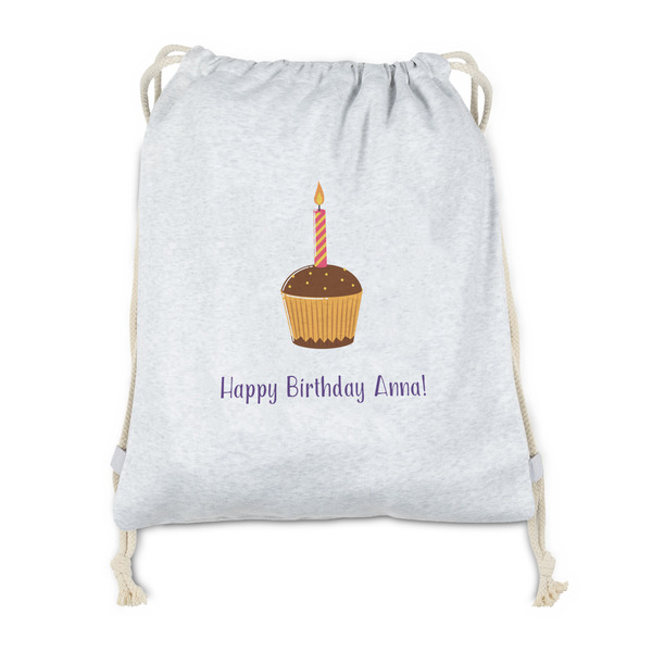 Custom Happy Birthday Drawstring Backpack - Sweatshirt Fleece - Double Sided (Personalized)